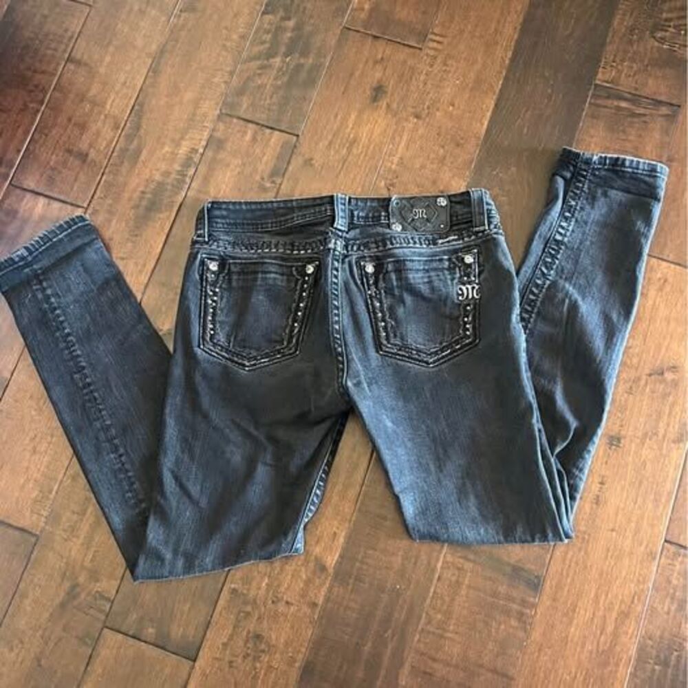 Miss Me Cowboy Cowgirl Black Jeans Denim Size 31